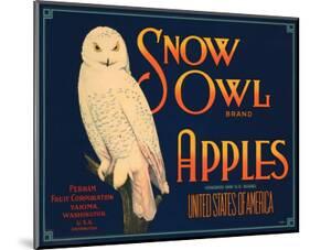 Snow Owl Brand Apples-null-Mounted Premium Giclee Print