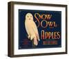 Snow Owl Brand Apples-null-Framed Art Print