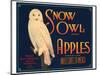 Snow Owl Brand Apples-null-Mounted Art Print