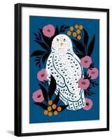 Snow Owl-Tara Reed-Framed Art Print