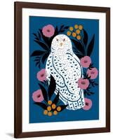 Snow Owl-Tara Reed-Framed Art Print