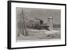 Snow-Plough on the Grand Trunk Railway, Canada-null-Framed Giclee Print