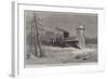 Snow-Plough on the Grand Trunk Railway, Canada-null-Framed Giclee Print