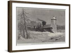 Snow-Plough on the Grand Trunk Railway, Canada-null-Framed Giclee Print