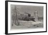 Snow-Plough on the Grand Trunk Railway, Canada-null-Framed Giclee Print