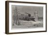 Snow-Plough on the Grand Trunk Railway, Canada-null-Framed Giclee Print