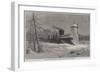 Snow-Plough on the Grand Trunk Railway, Canada-null-Framed Giclee Print