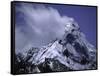 Snow Plumes from the Top of Mount Amadablam, Nepal-Michael Brown-Framed Stretched Canvas