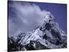 Snow Plumes from the Top of Mount Amadablam, Nepal-Michael Brown-Stretched Canvas