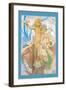 Snow Queen and Child-Alphonse Mucha-Framed Art Print