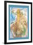 Snow Queen and Child-Alphonse Mucha-Framed Art Print