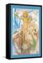 Snow Queen and Child-Alphonse Mucha-Framed Stretched Canvas