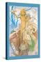 Snow Queen and Child-Alphonse Mucha-Stretched Canvas