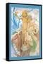 Snow Queen and Child-Alphonse Mucha-Framed Stretched Canvas