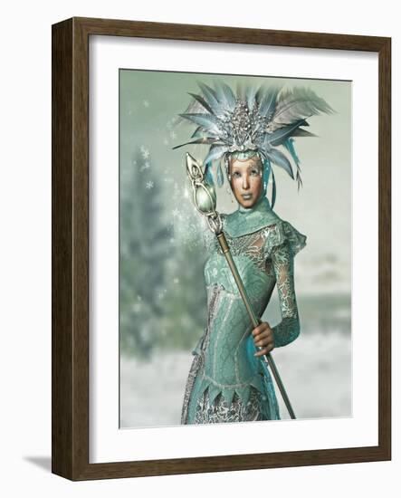 Snow Queen-Atelier Sommerland-Framed Art Print