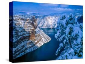 Snow, Red Canyon, Green River-Tom Till-Stretched Canvas