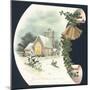Snow Scene and Church, Christmas Card-null-Mounted Premium Giclee Print