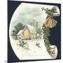 Snow Scene and Church, Christmas Card-null-Mounted Giclee Print