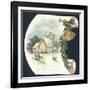 Snow Scene and Church, Christmas Card-null-Framed Giclee Print