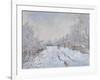 Snow Scene at Argenteuil, 1875-Claude Monet-Framed Giclee Print