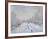 Snow Scene at Argenteuil, 1875-Claude Monet-Framed Giclee Print