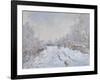 Snow Scene at Argenteuil, 1875-Claude Monet-Framed Giclee Print