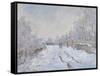 Snow Scene at Argenteuil, 1875-Claude Monet-Framed Stretched Canvas