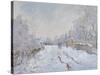 Snow Scene at Argenteuil, 1875-Claude Monet-Stretched Canvas