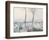 Snow Scene at Moret, C.1894 (Pastel)-Alfred Sisley-Framed Giclee Print