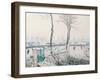 Snow Scene at Moret, C.1894 (Pastel)-Alfred Sisley-Framed Giclee Print