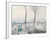 Snow Scene at Moret, C.1894 (Pastel)-Alfred Sisley-Framed Giclee Print