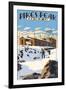 Snow Scene Atop Pikes Peak, Colorado-Lantern Press-Framed Art Print