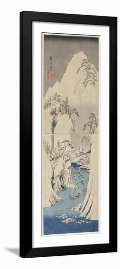 Snow Scene by the Fuji River, C. 1842-Utagawa Hiroshige-Framed Giclee Print