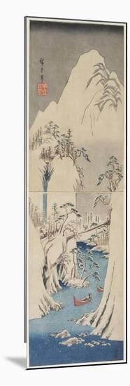 Snow Scene by the Fuji River, C. 1842-Utagawa Hiroshige-Mounted Giclee Print