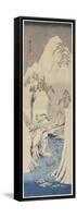 Snow Scene by the Fuji River, C. 1842-Utagawa Hiroshige-Framed Stretched Canvas