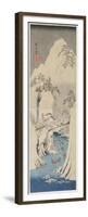 Snow Scene by the Fuji River, C. 1842-Utagawa Hiroshige-Framed Premium Giclee Print