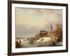 Snow Scene in Holland-Franz Xaver Winterhalter-Framed Premium Giclee Print