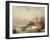 Snow Scene in Holland-Franz Xaver Winterhalter-Framed Giclee Print