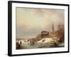 Snow Scene in Holland-Franz Xaver Winterhalter-Framed Giclee Print