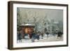 Snow Scene in Paris-Eugene Galien-Laloue-Framed Premium Giclee Print