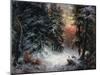 Snow Scene in the Black Forest-Carl Schindler-Mounted Giclee Print