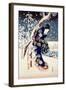 Snow Scene in the Garden of a Daimyo, Part of Triptych-Ando Hiroshige-Framed Giclee Print