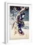 Snow Scene in the Garden of a Daimyo, Part of Triptych-Ando Hiroshige-Framed Giclee Print