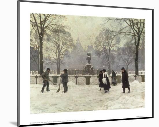 Snow Scene in the Kongens Nytorv, Copenhagen-Paul Fischer-Mounted Giclee Print