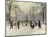 Snow Scene in the Kongens Nytorv, Copenhagen-Paul Fischer-Mounted Giclee Print