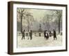 Snow Scene in the Kongens Nytorv, Copenhagen-Paul Fischer-Framed Giclee Print