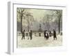 Snow Scene in the Kongens Nytorv, Copenhagen-Paul Fischer-Framed Giclee Print