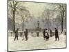 Snow Scene in the Kongens Nytorv, Copenhagen-Paul Fischer-Mounted Giclee Print