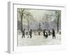 Snow Scene in the Kongens Nytorv, Copenhagen-Paul Gustav Fischer-Framed Giclee Print