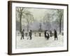 Snow Scene in the Kongens Nytorv, Copenhagen-Paul Gustav Fischer-Framed Giclee Print